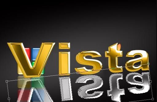 Photoshop制作VISTA炫金质感文字效果