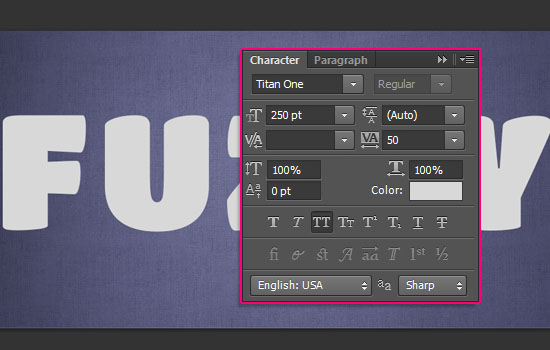 ps cs6设计毛巾字方法