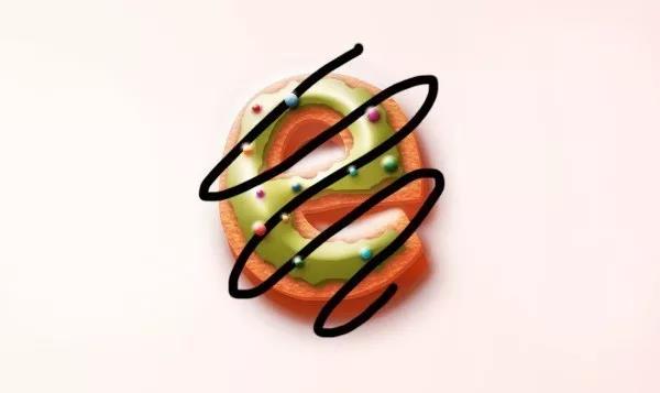 PS设计精美的甜品立体奶油字