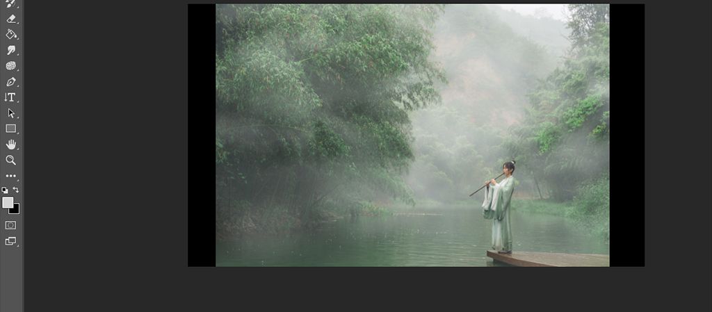 Photoshop阴天外景人像调出清新照片