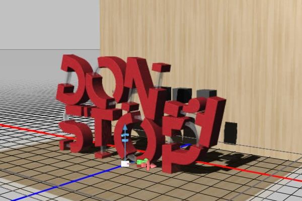 Photoshop制作红色大气的立体字方法