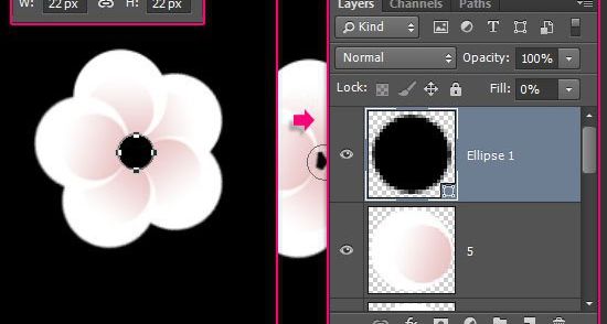 ps设计樱花文字方法