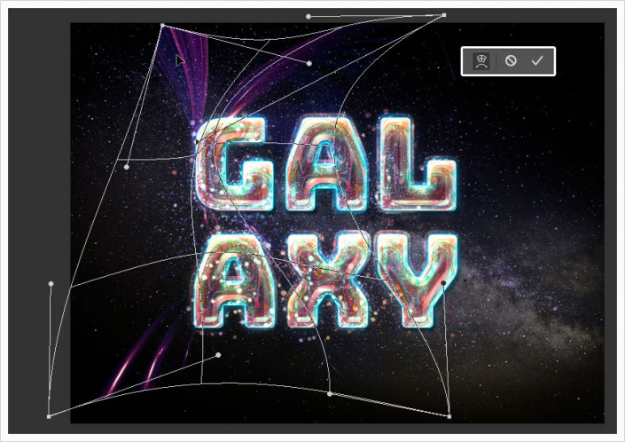 用PS创建五彩的星际效果字体