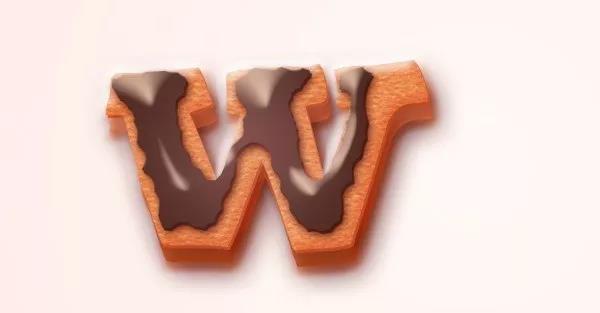 PS设计精美的甜品立体奶油字