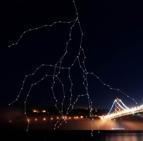 PS给夜景照片添加逼真闪电