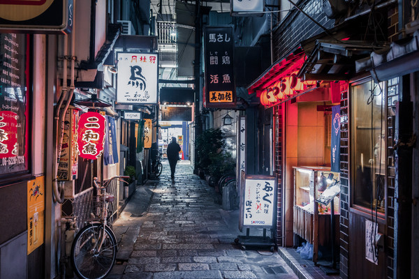 ps用LR调出电影冷暖风格街道效果