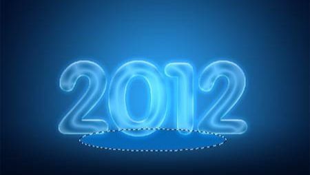 ps制作2012新年贺卡方法