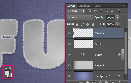 ps cs6设计毛巾字方法