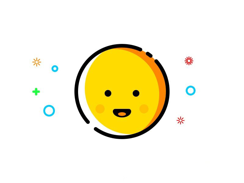 PS制作可爱断点描边风格表情