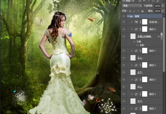ps cs6合成森林中的仙女场景方法