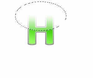 ps制作绿色质感水晶字