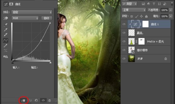 ps cs6合成森林中的仙女场景方法