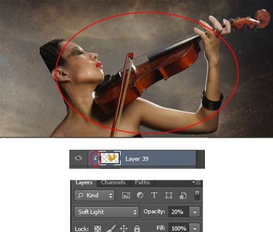 ps CS6合成浴火天使效果图片