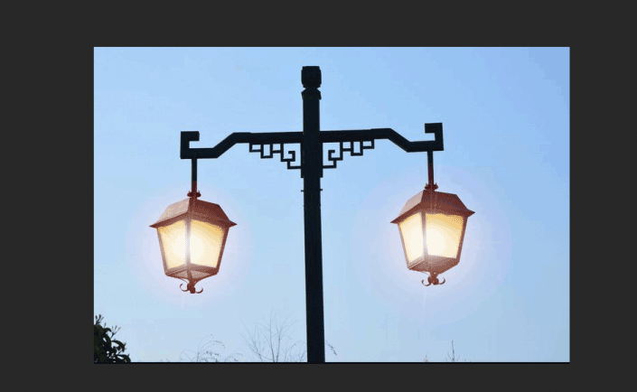 Photoshop制作逼真的路灯灯光效果