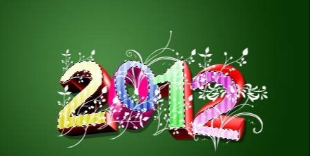 用ps制作2012新年壁纸