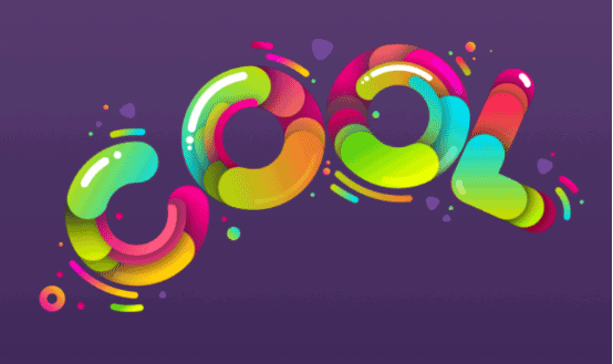 ps做色彩缤纷的插画卡通字