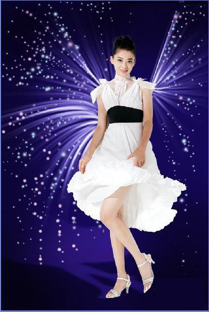 利用PhotoShop滤镜制作高光背景装饰照片