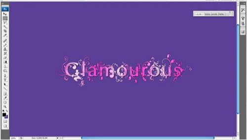 ps制作Glamourous字体特效
