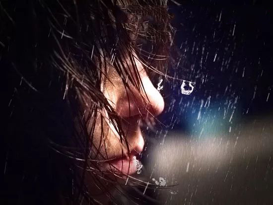 PS给人物制作个性的下雨效果