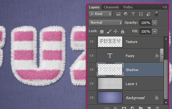 ps cs6设计毛巾字方法