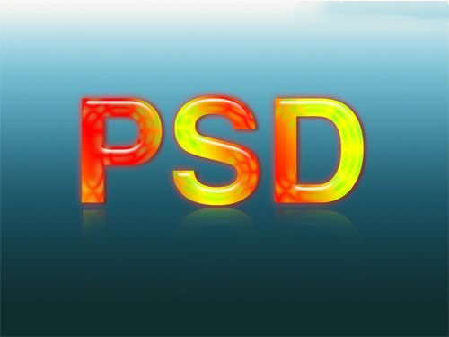 ps制作琥珀立体字方法