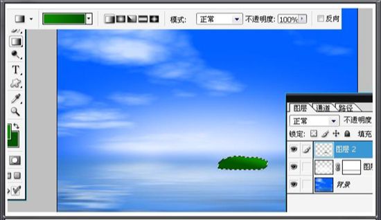 ps滤镜制作的蓝天大海精美壁纸