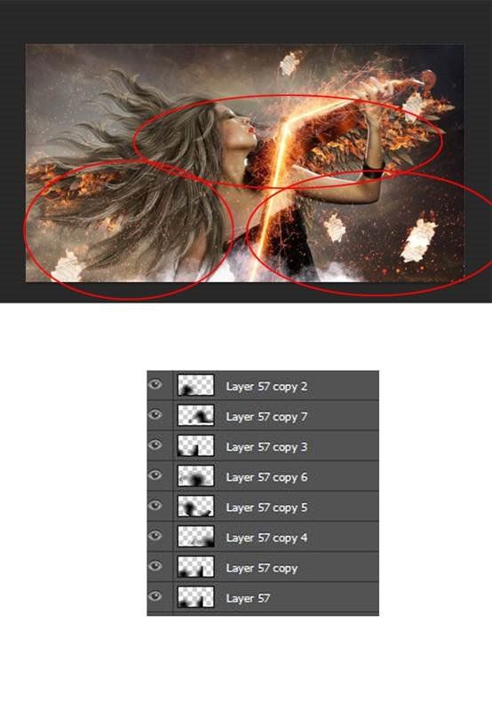 ps CS6合成浴火天使效果图片