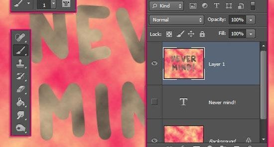 ps cs6设计颓废描边字效果方法