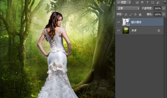 ps cs6合成森林中的仙女场景方法