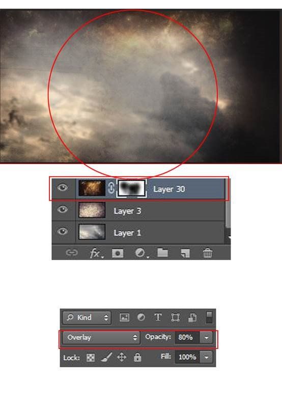 ps CS6合成浴火天使效果图片
