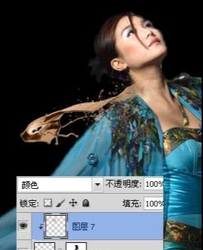 ps合成超酷的飞天美女图片