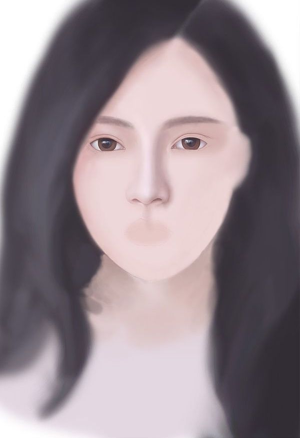 Photoshop绘制长发飘飘的美女人像