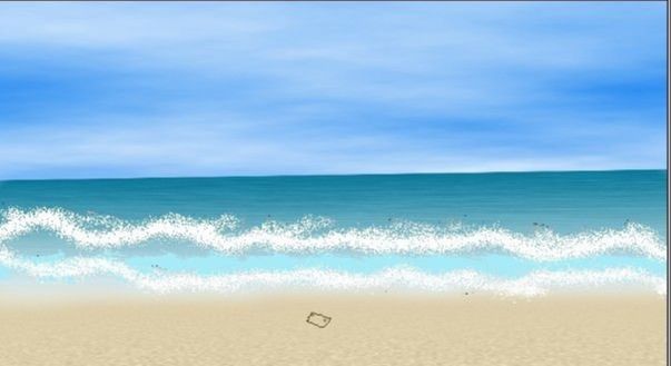 PS滤镜制作清爽的夏季海滩