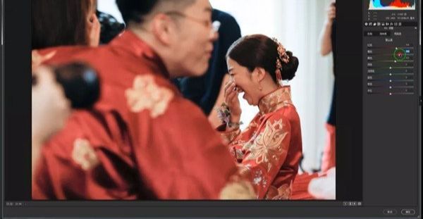 Photoshop快速纠正曝光不足的婚片