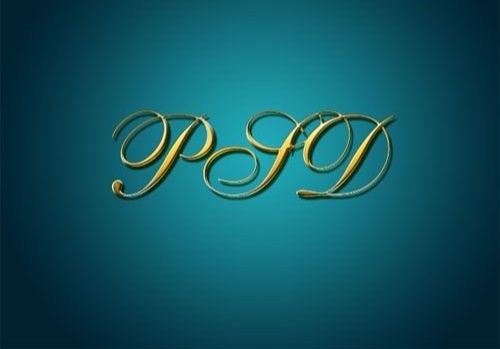 ps设计光芒金质字体方法