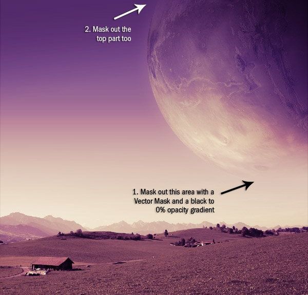 ps合成外星郊外场景方法