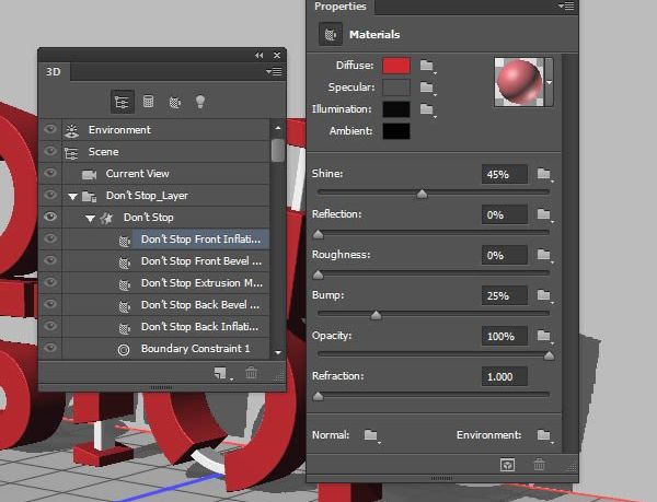 Photoshop制作红色大气的立体字方法