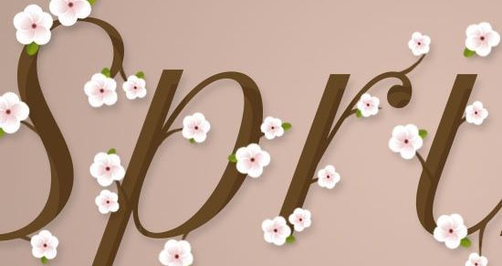 ps设计樱花文字方法