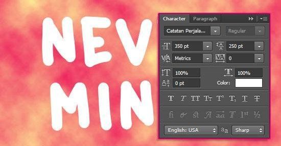 ps cs6设计颓废描边字效果方法