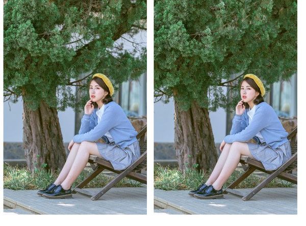 Photoshop清新通透的美女人像照片