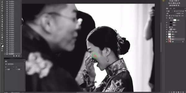 Photoshop快速纠正曝光不足的婚片