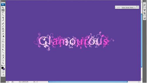 ps制作Glamourous字体特效