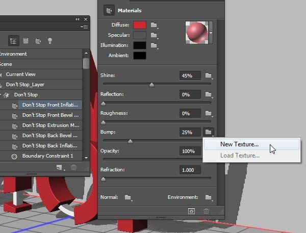Photoshop制作红色大气的立体字方法
