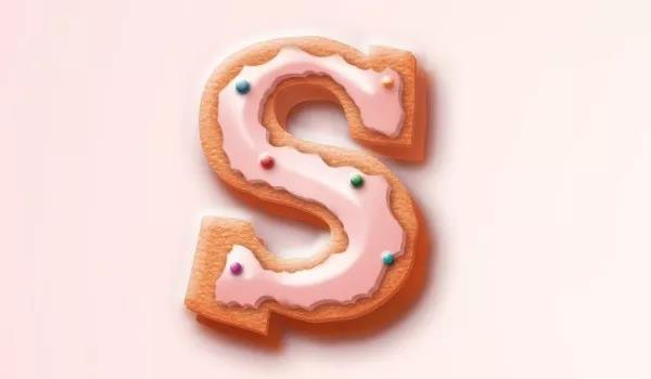 PS设计精美的甜品立体奶油字