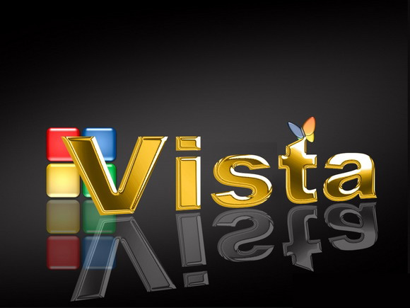 Photoshop制作VISTA炫金质感文字效果