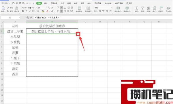 Excel中怎么在文字前后批量添加内容