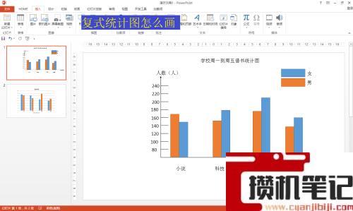 PPT如何绘制复式统计图