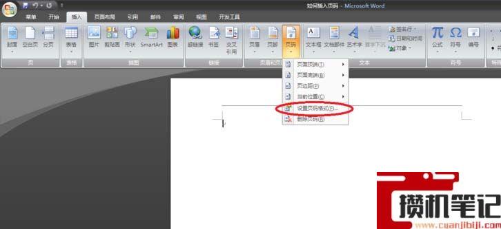 Word插入abcd英文字母的页码的方法