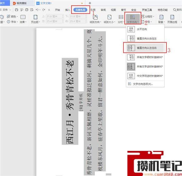 Word如何设置文字纵横显示