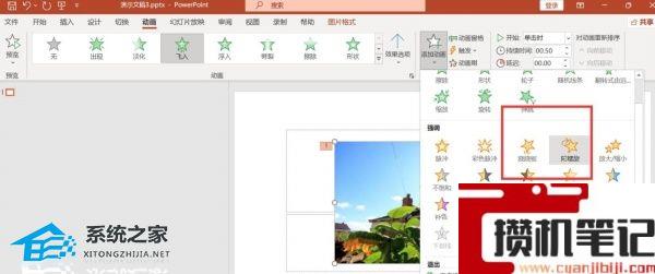 PPT如何把图片动画设置为进入旋转
